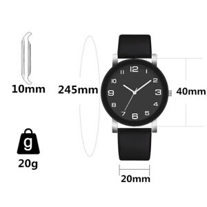 Watch Simple Numbers In Elegant Colour Scheme Leather Strap Material