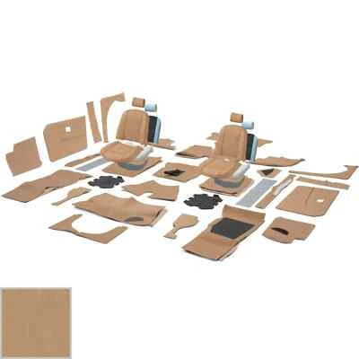 New Biscuit Full Interior Kit W Seat Covers + Panels + Carpet Triumph TR6 1974+ - Изображение 1 из 2