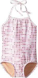 Toobydoo Baby Girl's 173049 Pink Dot One-Piece Swimsuit Size 9/10 - Picture 1 of 2