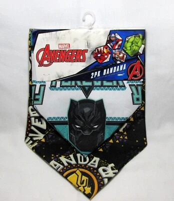NUEVO Paquete de 2 Bandana Marvel Avengers 17,5” x 17,5” Wakanda Forever Black Panther Foto 1 de 4