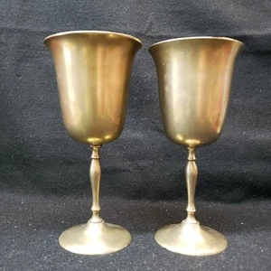 Copas de latón de colección cáliz de vino celebraciones bodas interludios románticos so boho - Imagen 1 de 11