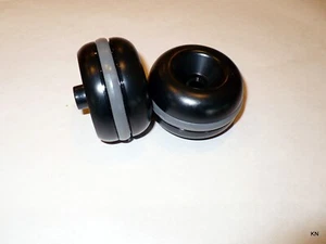 2 Kirby Avalir, Avalir 2, Front wheels. Part N. 131914 Black with grey tread. - Picture 1 of 3