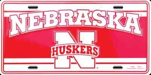 NEBRASKA CORNHUSKERS CAR TRUCK TAG LICENSE PLATE METAL SIGN UNIVERSITY HUSKERS - Picture 1 of 5