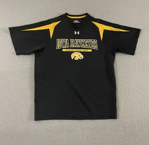 Camisa Under Armour Iowa Hawkeyes Manga Corta Para Hombre Pequeña Negra Amarilla Logo - Imagen 1 de 9