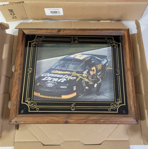 #2 RUSTY WALLACE MILLER GENUINE DRAFT 11.5X12.5 LIMITED EDITION  WALL CLOCK Cover
