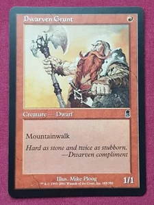 Magic The Gathering ODYSSEY DWARVEN GRUNT tarjeta roja Magic The Gathering - Imagen 1 de 2