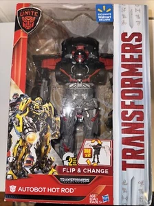 Transformers The Last Knight Flip & Change Autobot HOT ROD Walmart Exclusive NIP - Picture 1 of 8