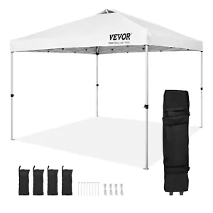 VEVOR Tenda Gazebo Pop-up Portatile Pieghevole 3 x 3 m per Eventi Feste Bianco - Foto 1 di 12