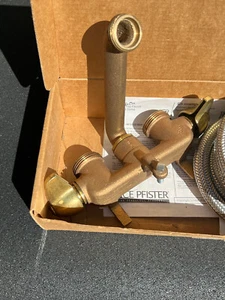 Vintage Price Pfister UTILITY Faucet WALLMOUNT Brass, NEW, 1/2 I.P. CONNECT - Picture 1 of 6