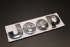 For Jeep CHROME SILVER Badge Front Rear Bonnet Boot Lettering Cherokee Wrangler - Picture 1 of 4