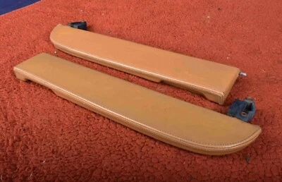 保时捷 911 930 米色棕褐色皮革门口袋盖存放隔层 1974 - 89  — 第 1/4 张图片