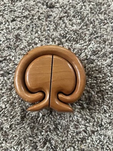 RICHARD ROTHBARD HANDCRAFTED Wooden WOOD PUZZLE Stamp Holder BOX MCM Vintage - Picture 1 of 10