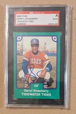1984 TCMA TIDEWATER TIDES DARRYL STRAWBERRY AUTO AUTOGRAPH SGC AUTHENTIC 
