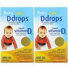Ddrops, Baby, ( 2 Pack) Liquid Vitamin D3, 400 IU, 0.08 fl oz (2.5 ml), 90 Drops