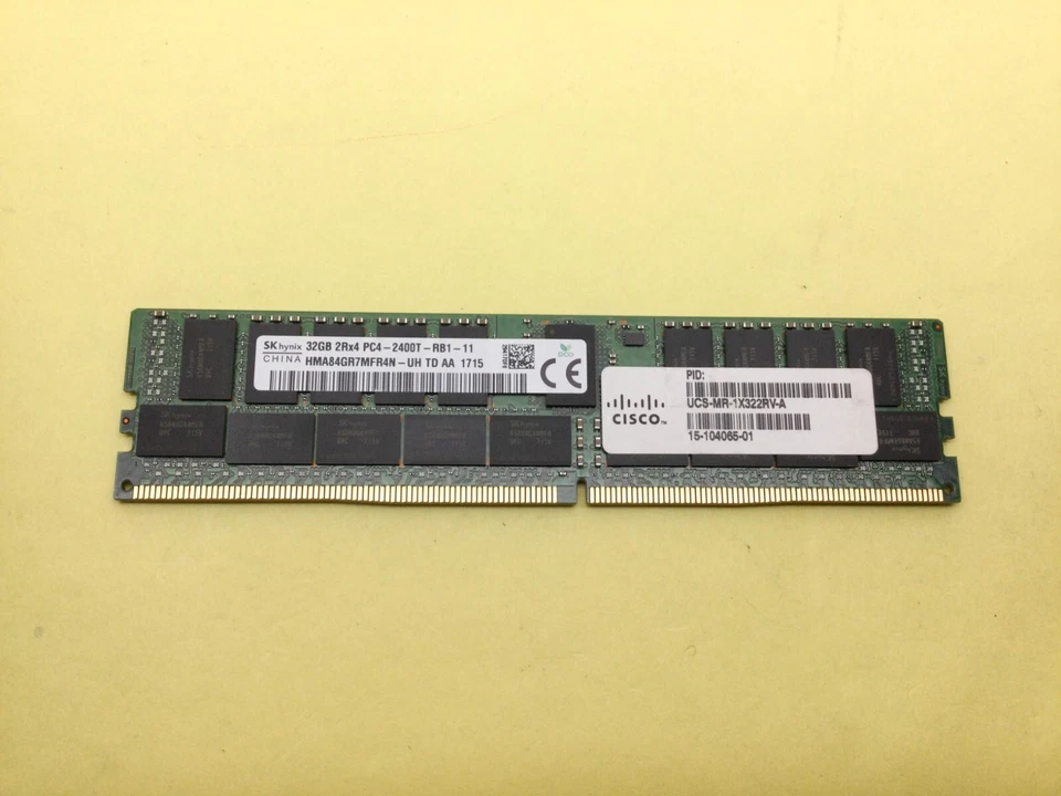 UCS-MR-1X322RV-A CISCO 32GB (1X32GB) 2RX4 PC4-2400T SERVER MEMORY 15-104065-01 - Image 1 of 4