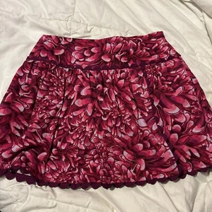 Kika Vargas Women's Mum Floral Scallop Edge Wrap Mini Skirt w/ Pockets Size 6 - Picture 1 of 4