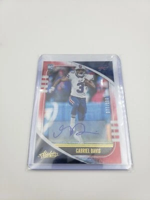 2020 Absolute Football Gabriel Davis 136 Rookie RC  Auto 77/100 Buffalo Bills - Image 1 of 2
