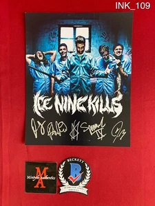 Fascia Ice Nine Kills firmata foto 8x10 Spencer Charnas Beckett Horrorwood - Foto 1 di 12