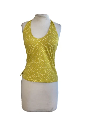 Nuevo con etiquetas Camiseta Tankini Land's End Para Mujer Talla 4 Amarillo Blanco Lunares Traje de Baño Foto 1 de 3