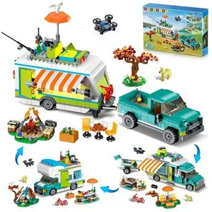 Camper Van Building Set With LED Light - 3-In-1 Holiday RV-Lightning Deals - Picture 1 of 6