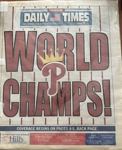 DELAWARE COUNTY DAILY TIMES: Phila. Phillies Winning The Title ; BN In CS - Picture 1 of 1