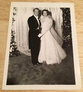 Vintage JEANETTE MacDONALD & GENE RAYMOND MATRIMONIO - 4" x 5" bianco e nero lucido - Foto 1 di 2