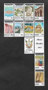 SD)1979-83 MEXICO FROM THE TOURIST MEXICO SERIES, VARIETY OF STAMPS (12) WITH DI - Picture 1 of 1