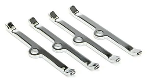 Trans-Dapt 9641 (Set of 4) Valve Cover Hold Down Tabs Chrome Steel - Picture 1 of 1