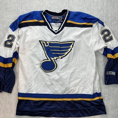 CCM Al Macinnis St. Louis Blues White Jersey Men's Extra Large Playoff Ready - Image 1 of 4