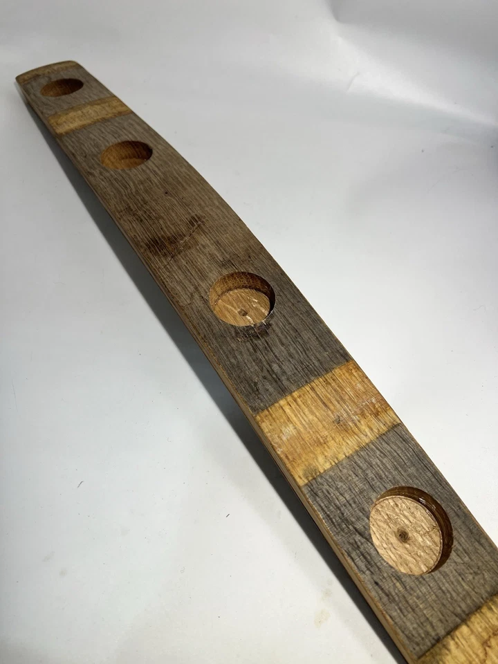 Винтажный деревянный бочонок подсвечник для 4 Votive Tealights 25 дюймов длиной деревенский - Изображение 1 из 4