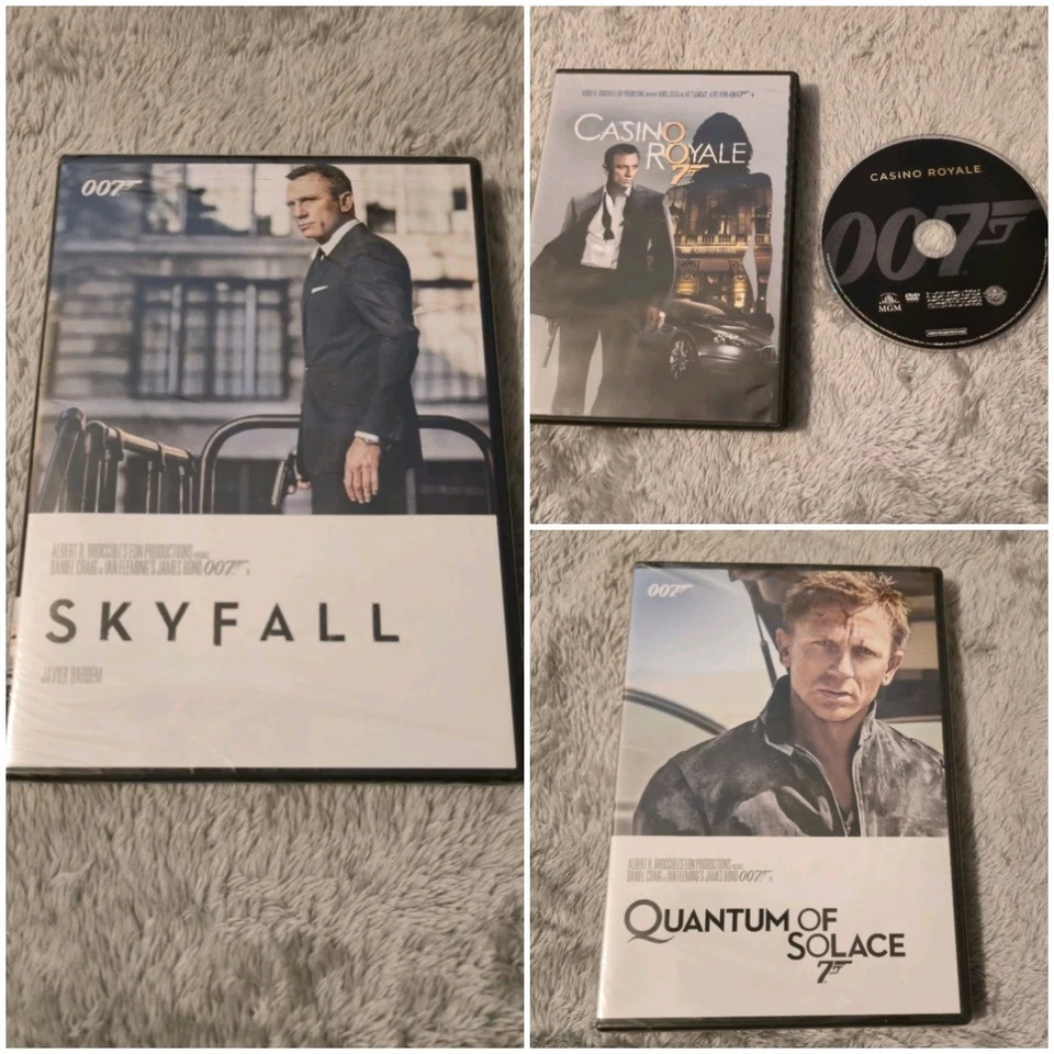 James Bond 007 DVD Lot Casino Royale/Quantum Of Solace/Skyfall - Daniel Craig - Image 1 of 1