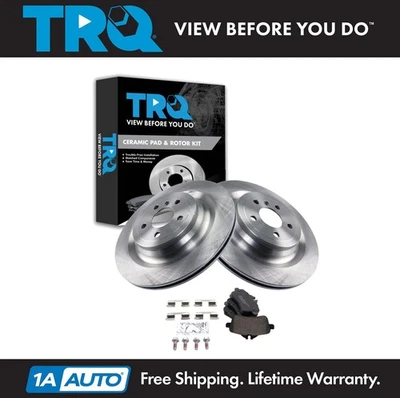 Kit de pastillas de freno trasero y rotor TRQ para Mercedes-Benz 2013-2018 Foto 1 de 4
