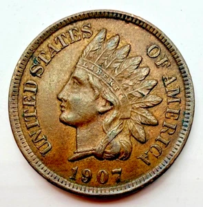 1907 1C Indian Head Cent - Picture 1 of 2