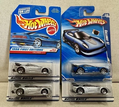 🔥Hot Wheels Callaway C7~Primeras Ediciones 1998~Subasta Caliente~Juego de 4 Foto 1 de 4