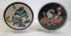 Vtg San Diego Barracudas 1993 Inaugural Hockey Puck IHL & Gulls Puck WCHL Lot - Picture 1 of 5
