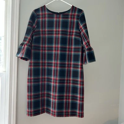 Vestido para mujer Vineyard Vines rojo verde azul manga acampanada fiesta 8 Foto 1 de 4