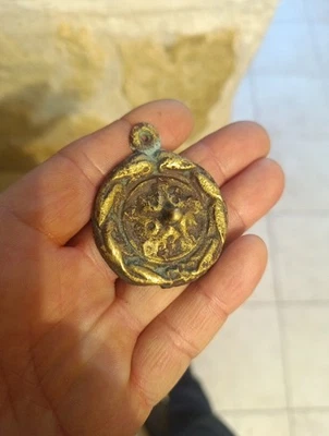 Cheval Équin Ornement De Harnais En Bronze /.Médaille De Harnais - Photo 1/4