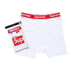 Neu Supreme Hanes Herren Boxershorts weiß 4er Pack rot Logo Band Gr. XXL (44-46) - Bild 1 von 1