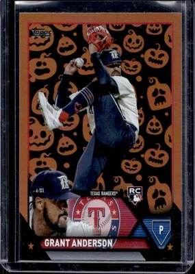 2023 Topps Update Grant Anderson RC Jack O'Lantern Foil Rookie #US141 Rangers - Image 1 of 2