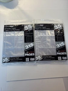 New 35 Pages Ultra PRO 9-Pocket Trading Card Binder Pages Holds 315 cards/ LOT 2 - Picture 1 of 5