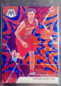 2019-20 Panini Mosaic Darius Garland Reactive Blue RC Cavaliers EF - Picture 1 of 2