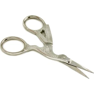 Stork Scissors Hobby Sewing Embroidery Silver Tool 3.5" - Picture 1 of 2
