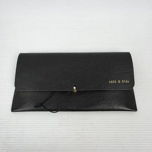 Sass & Bide Black Leather Glasses Case - Picture 1 of 8