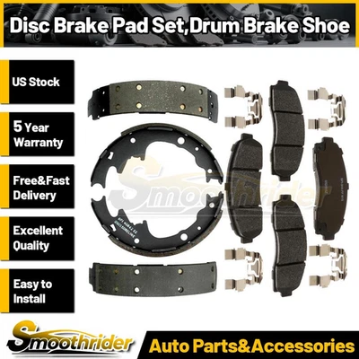 Kit de pastillas de freno y zapatas de freno delanteras traseras metálicas para Ford Ranger 2003-2008 2009 Foto 1 de 3