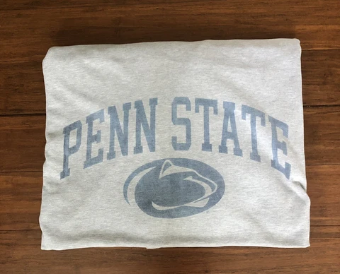 Penn State NITTANY LIONS Gray Fleece Blanket Stadium Throw MV Sport 74" x 55" Cover