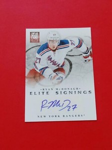 2011-12 Panini Elite Signings Auto #27 Ryan McDonagh New York Rangers 