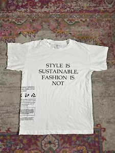 Redemption Made In Italy Style Is Not Sustainable Shirt Größe Small Weiß - Bild 1 von 5