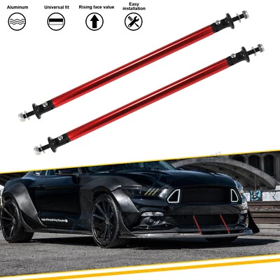 Red Set Strength Durable 7.87'' Rear Diffuser Strut Rod Tie Support Bar For Ford - Image 1 of 4