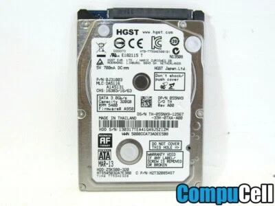 HGST 320GB 5400RPM 2.5" Laptop Internal SATA HDD HTS545032A7E380 055NX9 *WORKS* - Image 1 of 4