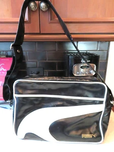 Vintage Puma Soccer Bag Shoe Bag Gym Duffle Rare Football Bag 15" X 10" X 4" - Picture 1 of 8